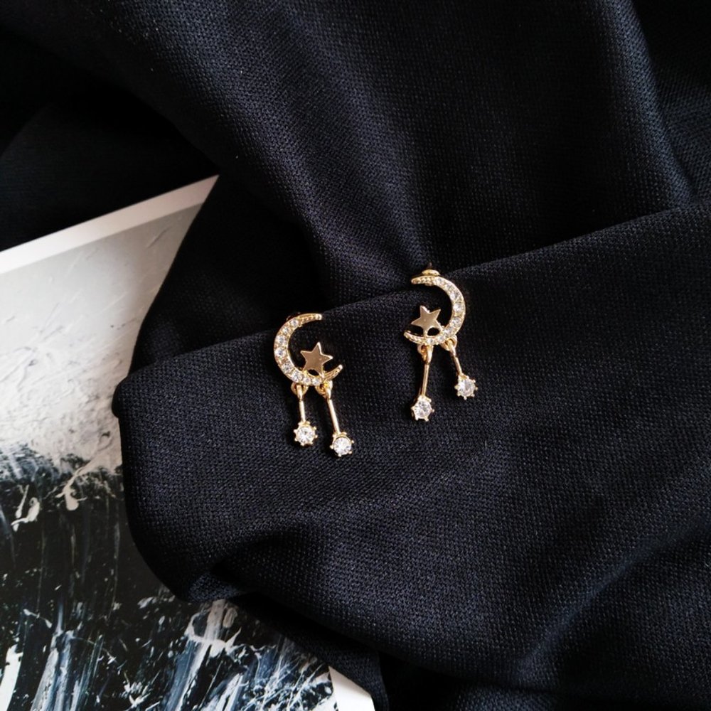 💙Sterling Post Moon Stars - Picture 4 of 12